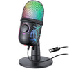 Load image into Gallery viewer, Gaming Microphone USB Microphone for PC Condenser Podcast Mic for Studio Recording with Headphone Jack, Led, Noise Cancellation