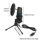 Load image into Gallery viewer, USB Microphone  Condensador Wire Gaming Mic for Podcast Recording Studio Streaming Laptop Desktop PC